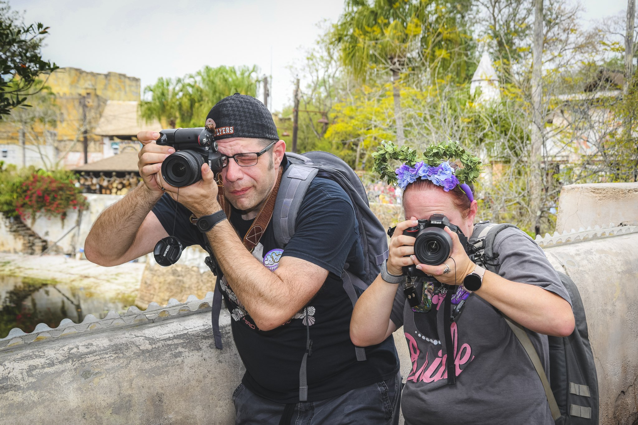 Kris and Jessica Woitena shooting at Disney's Animal Kingdom